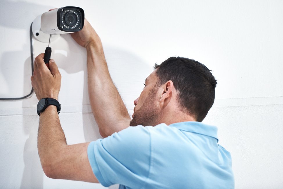 Home security camera installation